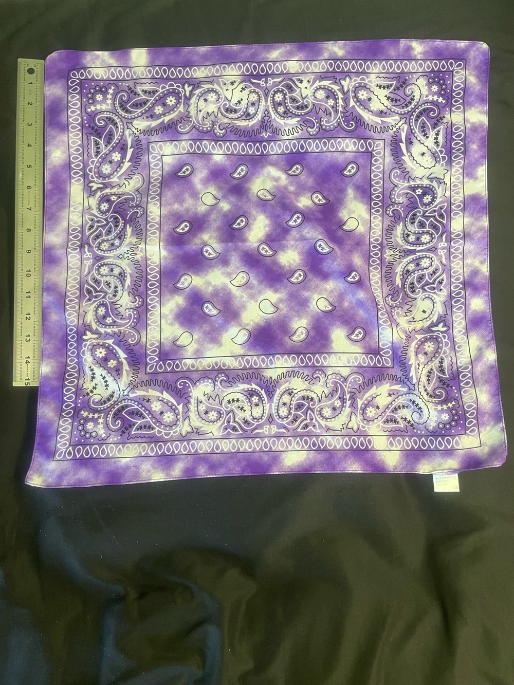 Neon Violet Distressed-Look Bandanna